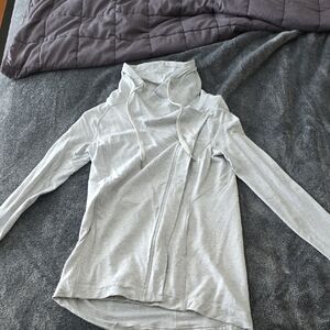 Lululemon Athletica Heather Gray Hooded Top